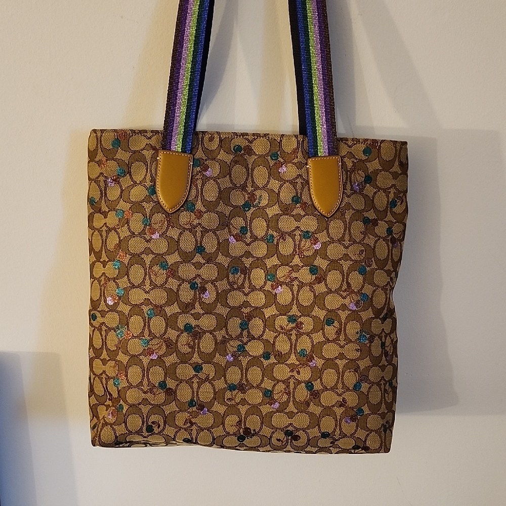 Coach Canvas Tote w/Free Coach Wristlet - Picture 7 of 15